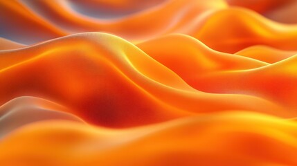 Obraz premium Orange fabric waves, sunlight, texture, background, design