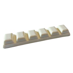white milk chocolate bar isolated on white
