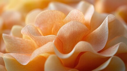 Fototapeta premium Peach rose petals closeup, soft light, blurred background, wedding invitation