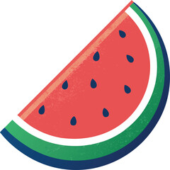  Refreshing and Vibrant Minimalist Watermelon Slice – High-Quality Colorful Vector Design Illustration for Summer, Fruit, and Healthy-Themed Art