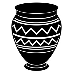 Clay Glass Silhouette Vector Icon – White Background.