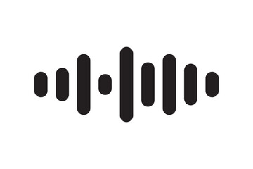 Audio waves icon. Voice message and sound representation