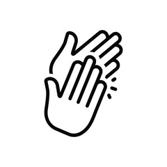 Black line icon for applause