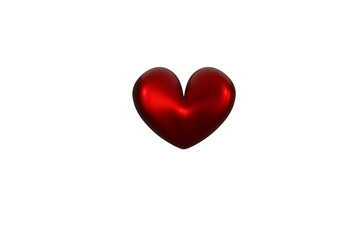 red heart isolated on white