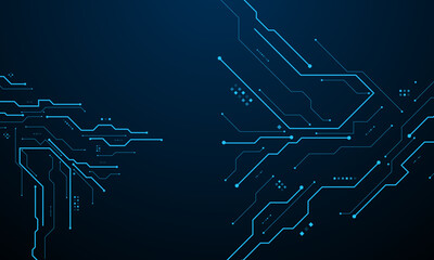 vector futuristic circuit board , Electronic motherboard , Communication and engineering concept , Hi-tech digital technology concept	
