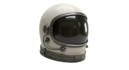 Fototapeta premium Astronaut Helmet Isolated on Black Background Space Exploration Concept