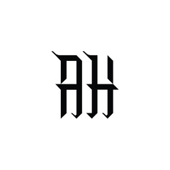 AH monogram logo design letter text name symbol monochrome logotype alphabet character simple logo