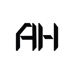 AH monogram logo design letter text name symbol monochrome logotype alphabet character simple logo