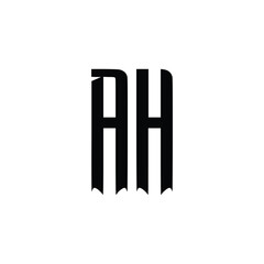 AH monogram logo design letter text name symbol monochrome logotype alphabet character simple logo