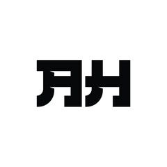AH monogram logo design letter text name symbol monochrome logotype alphabet character simple logo