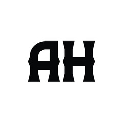 AH monogram logo design letter text name symbol monochrome logotype alphabet character simple logo