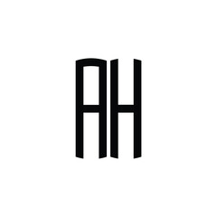 AH monogram logo design letter text name symbol monochrome logotype alphabet character simple logo