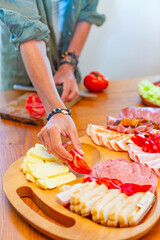Preparing A Charcuterie Platter