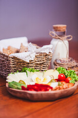 Rustic Breakfast with Fresh Ingredients