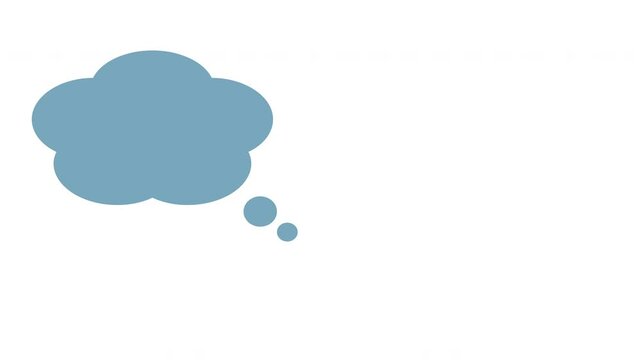 moving speech balloon bubbles appearing video animation, Thought bubble animation