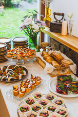 Elegant Dining Table With Appetizers