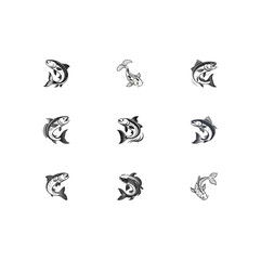 Fototapeta premium Showing a feature of a group of fish icon