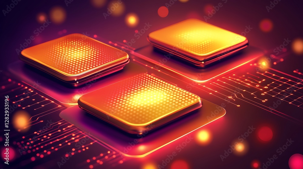 Poster Advanced Computer Processors Are Linked With Electronic Circuitry Connections