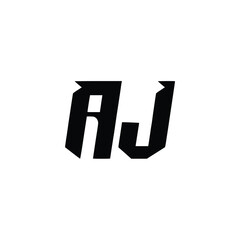 AJ monogram logo design letter text name symbol monochrome logotype alphabet character simple logo