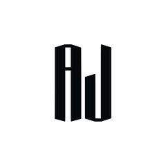 AJ monogram logo design letter text name symbol monochrome logotype alphabet character simple logo