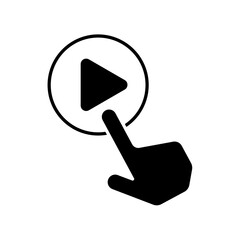 Icon a play, isolated against a clean background.