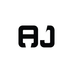 AJ monogram logo design letter text name symbol monochrome logotype alphabet character simple logo