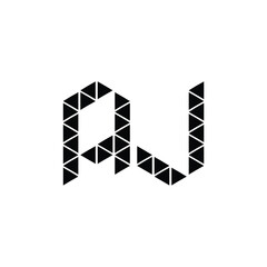 AJ monogram logo design letter text name symbol monochrome logotype alphabet character simple logo