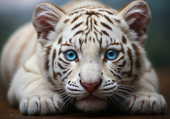 Baby Baekho with sky blue eyes.