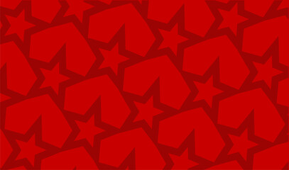 Seamless texture background of stars on red background stock illustration.
