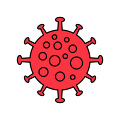 Virus or Bacteria Icon. Virus or Bacteria Vector Icon in line style design. Virus or Bacteria  Symbol.
