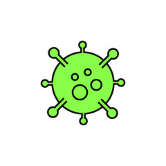 Virus or Bacteria Icon. Virus or Bacteria Vector Icon in line style design. Virus or Bacteria  Symbol.