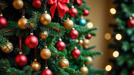 Obraz premium Christmas Tree with Decorations