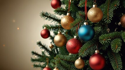 Fototapeta premium Christmas Tree with Decorations