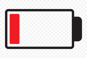 BATTERY ICONS SET LEVEL INDICATORS - PNG. Battery charge many color flat icons. Battery charging, charge indicator. Vector battery power icon powerfully charged. Vector illustration. EPS 10.