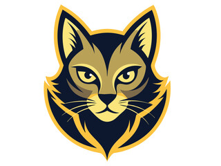 Fototapeta premium Trendy Cat Face Vector Design – PNG, SVG, AI Files Included