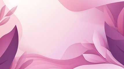 Obraz premium Pink and purple artistic abstract shapes and floral elements