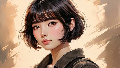 繊細で美しい日本の女性