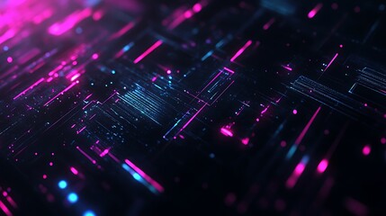 Fototapeta premium A colorful digital illustration depicting data transfer in space