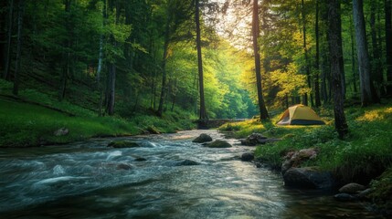 Obraz premium A group of friends sitting around a campfire at night, roasting marshmallows and sharing stories under a starry sky.