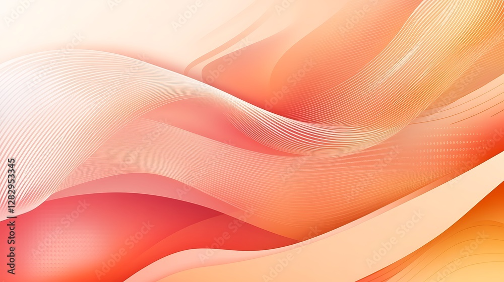 Poster colorful flowing abstract lines and layers create a design pattern