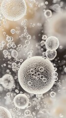 microscopic bubbles and cells in fluid dynamics