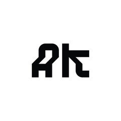 Obraz premium AK monogram logo design letter text name symbol monochrome logotype alphabet character simple logo