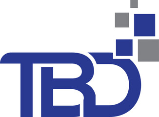 dots or points letter TBD technology logo designs concept vector Template Element