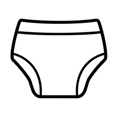 Minimalist Baby Diaper Icon Care Symbol