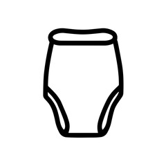 Minimalist Baby Diaper Icon Care Symbol