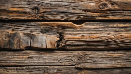 Old weathered wooden planks with texture and natural imperfections in a rustic style background