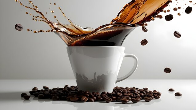 "Classic Coffee Cup Silhouette – Isolated Illustration"