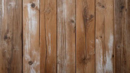 Fototapeta premium Wooden texture background with vertical planks, featuring natural variations and weathered appearance in light and dark brown tones