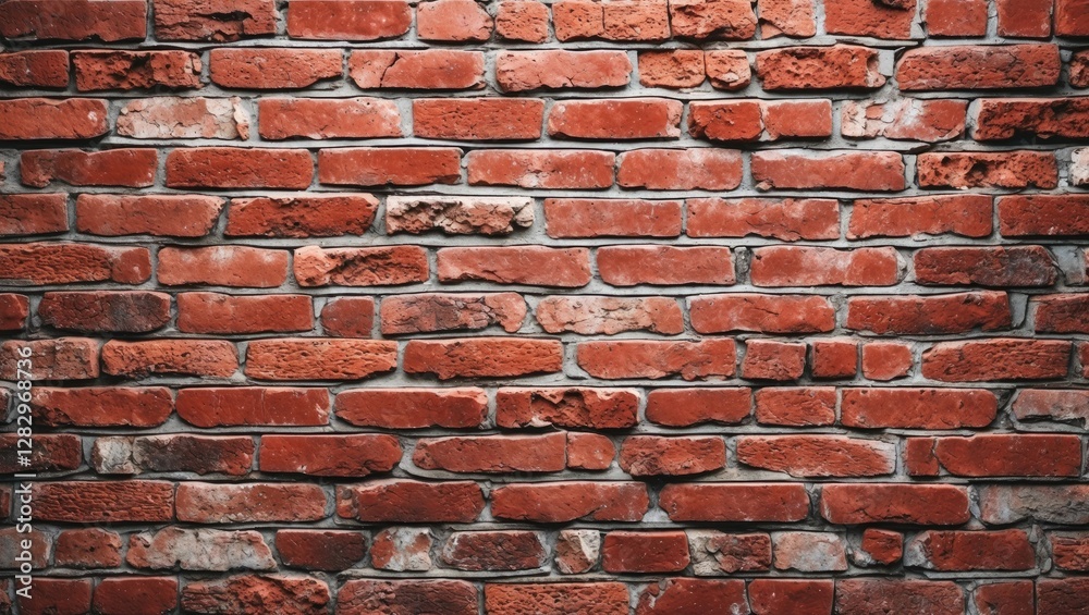 Canvas Prints red brick wall texture with uneven surface and various shades, suitable for background or architectu