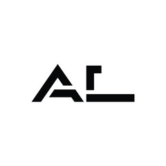 AL monogram logo design letter text name symbol monochrome logotype alphabet character simple logo